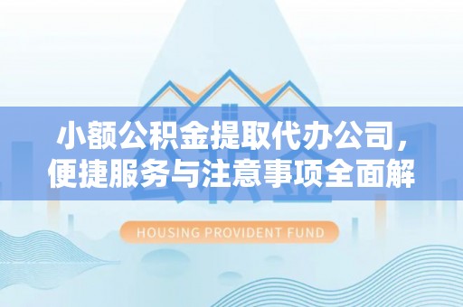 贵溪小额公积金提取代办公司，便捷服务与注意事项全面解析