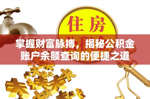 贵溪掌握财富脉搏，揭秘公积金账户余额查询的便捷之道