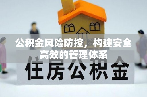 贵溪公积金风险防控，构建安全高效的管理体系
